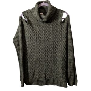 Faded Glory XXL Cold Shoulder Turtle Neck Sweater